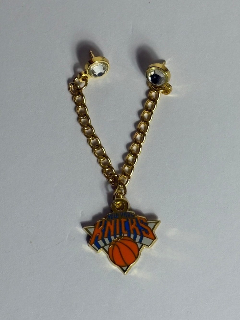 New York NY Knicks Hat Pin Chain New Era Orange Gold Pins Streetwear Hats Hatpin